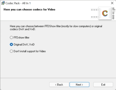 Screenshot of the application Codec Pack All-In-1 - #2