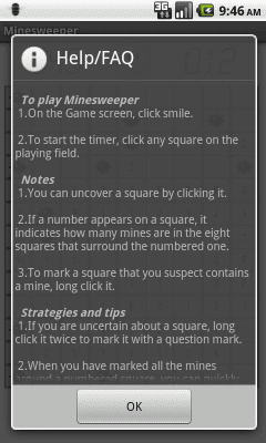 Screenshot of the application Minesweeper - #3