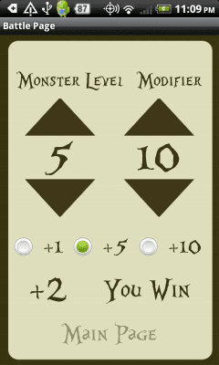 Screenshot of the application Munchkin Counter - #3