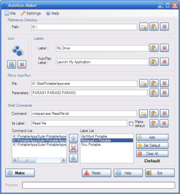 Screenshot of the application AutoRun Maker - #2