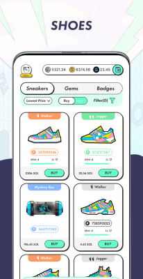 Screenshot of the application STEPN - #2