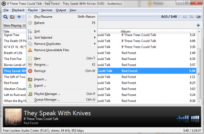 Screenshot of the application Audacious - #2