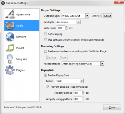 Screenshot of the application Audacious - #5