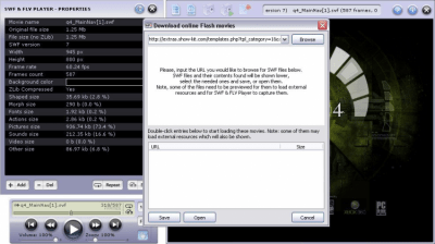 Screenshot of the application SWF &amp; FLV Player (duplicate) - #2