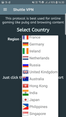 Screenshot of the application Shuttle VPN - #6