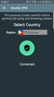 Screenshot of the application Shuttle VPN - #7