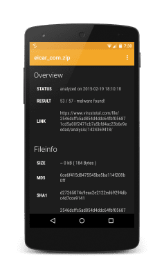 Screenshot of the application VirusTotal Uplink - #2
