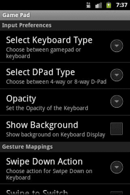 Screenshot of the application GamePad - #3
