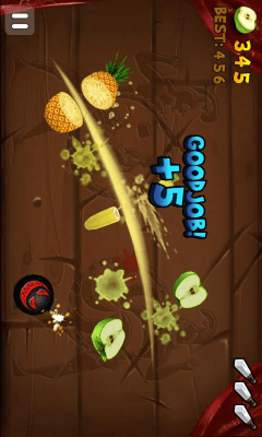 Screenshot of the application Fruit Slice - #4