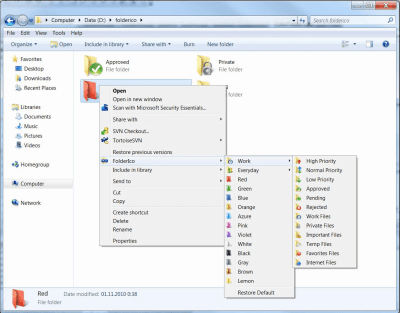 Screenshot of the application Teorex FolderIco - #4