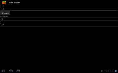 Screenshot of the application PocketInvEditor - #2
