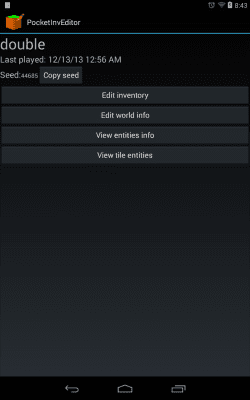 Screenshot of the application PocketInvEditor - #5