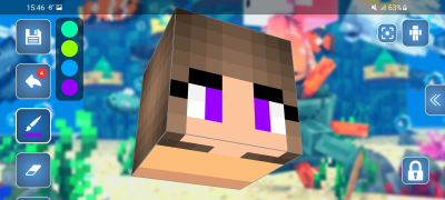 Screenshot of the application Skin Editor for Minecraft PE (3D) - #1