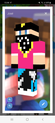 Screenshot of the application Skin Editor for Minecraft PE (3D) - #2