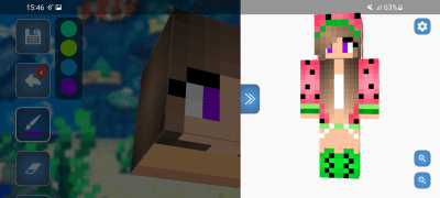 Screenshot of the application Skin Editor for Minecraft PE (3D) - #4