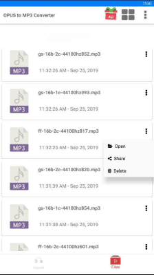Screenshot of the application Opus to Mp3 converter - #3