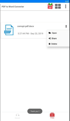 Screenshot of the application PDF to Word Converter - #2