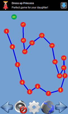 Screenshot of the application Connecting the dots - Dinosaurs - #2