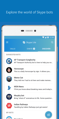 Screenshot of the application Skype Lite - #7