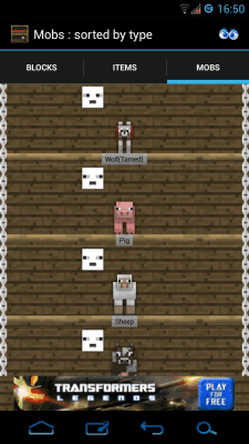 Screenshot of the application Encyclopaedia Minecraftica - #3