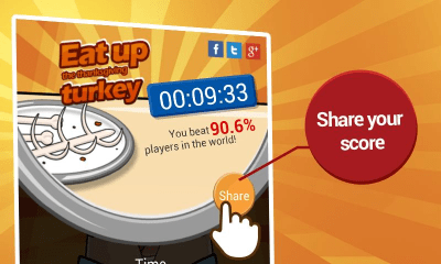 Screenshot of the application Turkey Time - Xmas version - #2