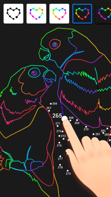 Screenshot of the application Dot to Dot to Coloring - #6
