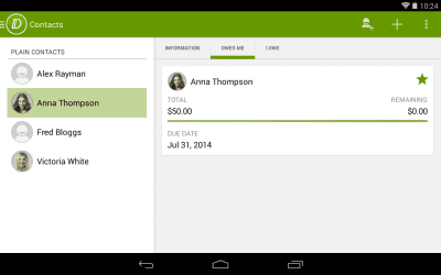 Screenshot of the application Debtors - #5
