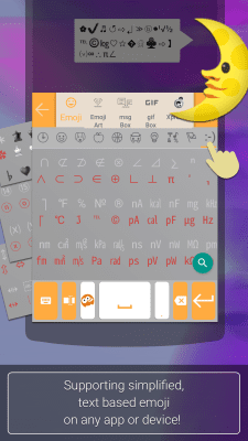 Screenshot of the application ai.type Emoji Keyboard plugin - #5