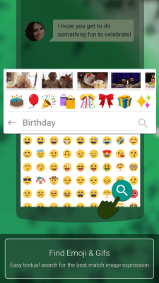 Screenshot of the application ai.type Emoji Keyboard plugin - #7