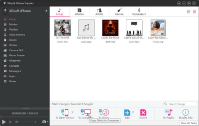 Screenshot of the application Xilisoft iPhone Transfer - #2