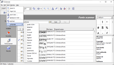 Screenshot of the application Fontonizer - #4