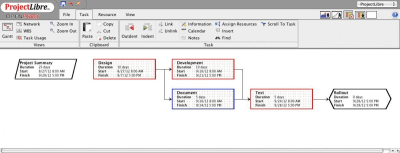 Screenshot of the application ProjectLibre - #3