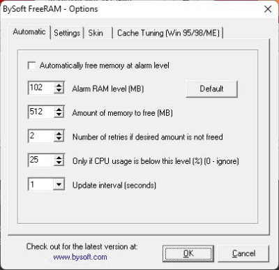 Screenshot of the application FreeRAM - #2