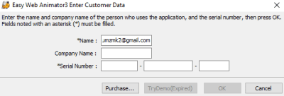 Screenshot of the application Easy Web Animator - #1