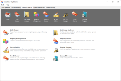 Screenshot of the application TweakNow RegCleaner - #2