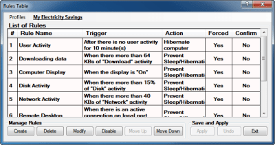 Screenshot of the application AutoStandByPro - #2