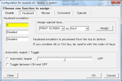 Screenshot of the application JoyToKey - #2