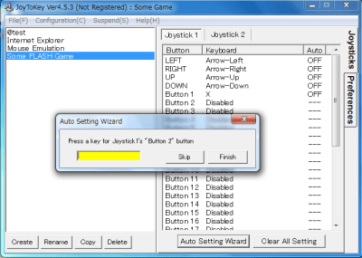 Screenshot of the application JoyToKey - #3