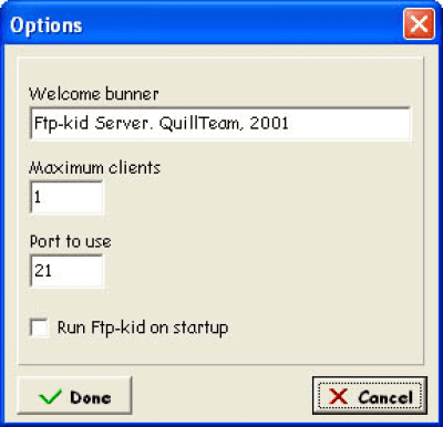 Screenshot of the application Ftp-kid - #2