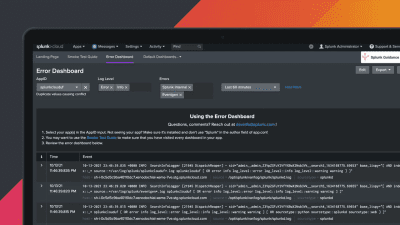 Screenshot of the application Splunk - #2