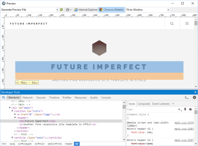Screenshot of the application Rapid CSS - #7
