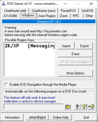 Screenshot of the application DVD Genie - #2