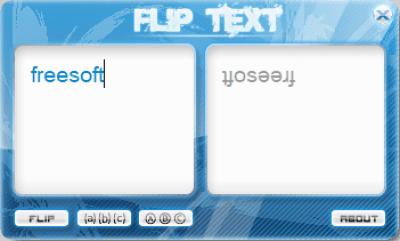 Screenshot of the application Flip Text - #2