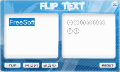 Screenshot of the application Flip Text - #4