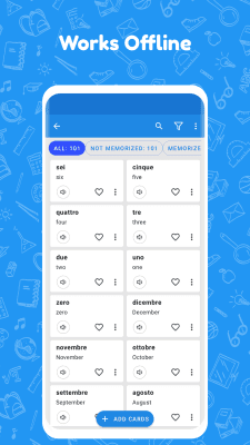 Screenshot of the application Flashcards - #4