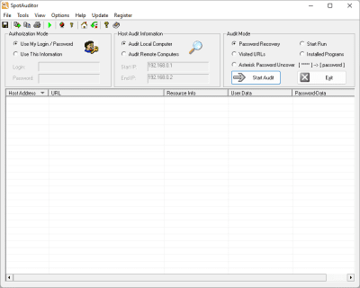 Screenshot of the application SpotAuditor - #2