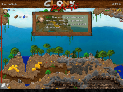 Screenshot of the application Clonk - #9