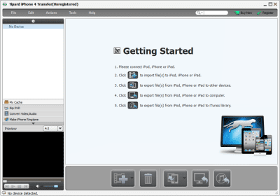 Screenshot of the application iPhone 4 Transfer Standard - #2