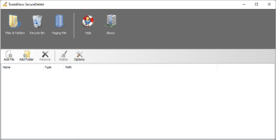 Screenshot of the application TweakNow SecureDelete - #2