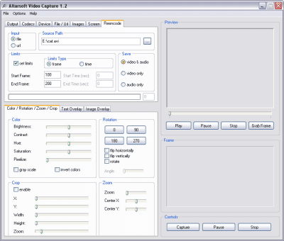 Screenshot of the application Altarsoft Video Capture - #6